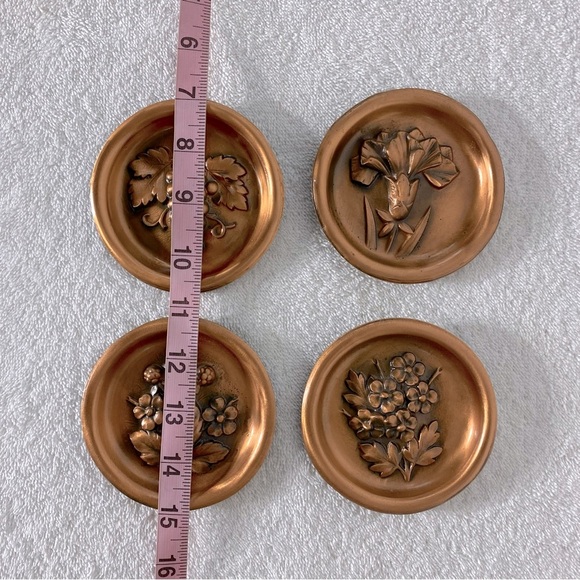 Vintage Copper Plated Cast Iron Decorative Embossed Wall Art - Picture 2 of 8